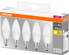 Osram LED žárovka E14 CANDLE 5,7W 40W 2700K OSRAM 5PAK