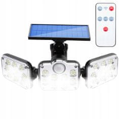 INNA SOLÁRNÍ LED LAMPA 138x LED 10W pohybový senzor Dálkové ovládání