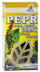 Pepř černý (Pepřovník) plod mletý 100g Piper nigrum fructus plv.