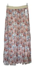 Highlight plisovaná růžová květovaná sukně Velikost: XL