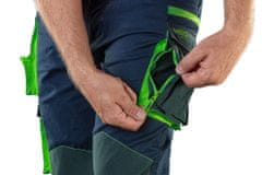 NEO TOOLS Pracovní kalhoty premium, modro-zelené, Velikost S/48