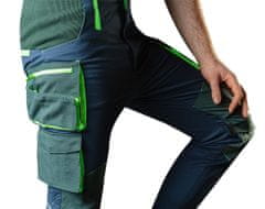 NEO TOOLS Pracovní kalhoty premium, modro-zelené, Velikost S/48