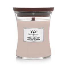 Woodwick vonná svíčka Vanilla & Sea Salt (Vanilka & mořská sůl) 275g