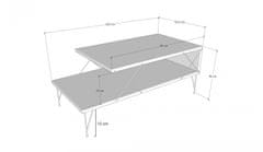 Dalenor Konferenční stolek Loire, 100 cm, šedá