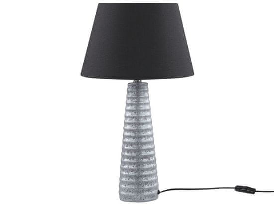 Beliani Keramická stolní lampa stříbrná VILNIA