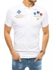 Dstreet Pánské polo tričko s výšivkou Iskandar bílá L