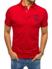 Dstreet Pánské polo tričko s výšivkou Matev červená L