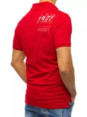 Dstreet Pánské polo tričko s výšivkou Matev červená L
