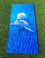KZ Plážový ručník 70x140 vzor modrých delfínů