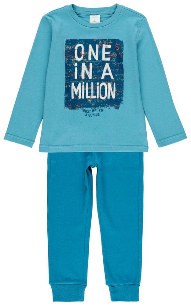 Boboli chlapecké bavlněné pyžamo 935018 modrá 98