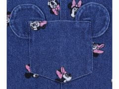 Džínové šaty, dungarees + pruhované tričko Minnie Mouse, - 0-3 m 62 cm 