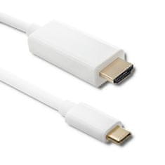 Qoltec Kabel USB 3.1 typ C samec / HDMI A samec | 4K | Alternativní režim | 2 m