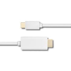 Qoltec Kabel USB 3.1 typ C samec / HDMI A samec | 4K | Alternativní režim | 2 m