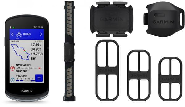 GPS navigace na kolo Garmin Edge 1040 Bundle snímač rychlosti a kadence a pulzoměr HRM-Dual výkonná cyklonavigace cyklopočítač kvalitní navigace, navigování, notifikace z telefonu, detekce nehody, přehledný dobře čitelný displej 3.5palců Glonass GPS Galileo WiFi barevný displej bezpečnostní GPS chytrý GPS kvalitní navigace na kolo dotykový displej 35h výdrž voděodolná cyklonavigace závodní navigace profesionální cyklopočítač přepočítávání trasy Garmin Connect TraningPeark Komoot Strava vyspělé funkce alarm notifikace podrobné mapy tréninkové funkce osobní trenér Varia VIRB Vector dlouhá výdž baterie prémiový cyklopočítač