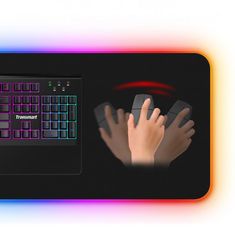 shumee Spire luminous velká herní RGB podložka pod myš pro hráče černá