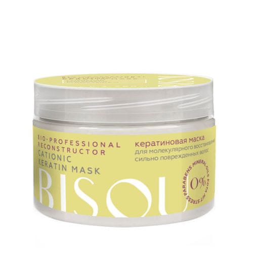 BISOU BISOU Professional - Keratinová Maska na vlasy - molekulární obnova silně poškozených vlasů, 250 ml