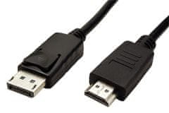 ROLINE GREEN DisplayPort - HDMI kabel, DP(M) -> HDMI M, TPE, černý, 3m (11.44.5782)