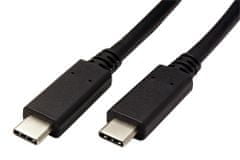 ROLINE GREEN USB SuperSpeed 10Gbps (3.2 gen 2) kabel s PD 20V/5A, USB C(M) - USB C(M), TPE, černý, 1m (11.44.9053)