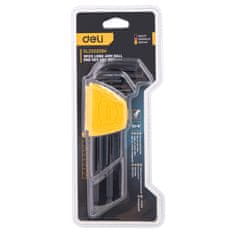 Deli Tools L klíč inbus s kuličkou sada 9ks 1,5-10mm EDL232209H