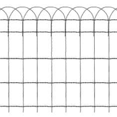 Greatstore Zahradní plot práškované železo 10 x 0,65 m