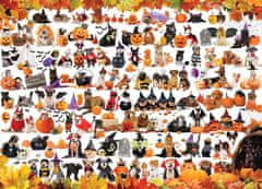 EuroGraphics Puzzle Halloweenská zvířátka 1000 dílků