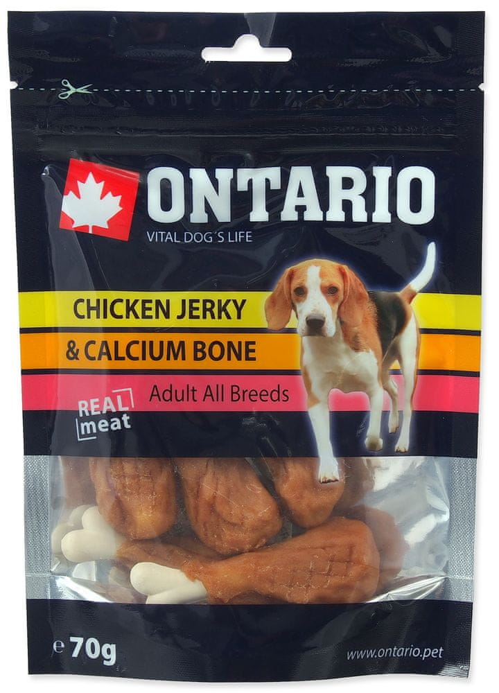 Ontario Snack Chicken Jerky+Calc 6x70 g