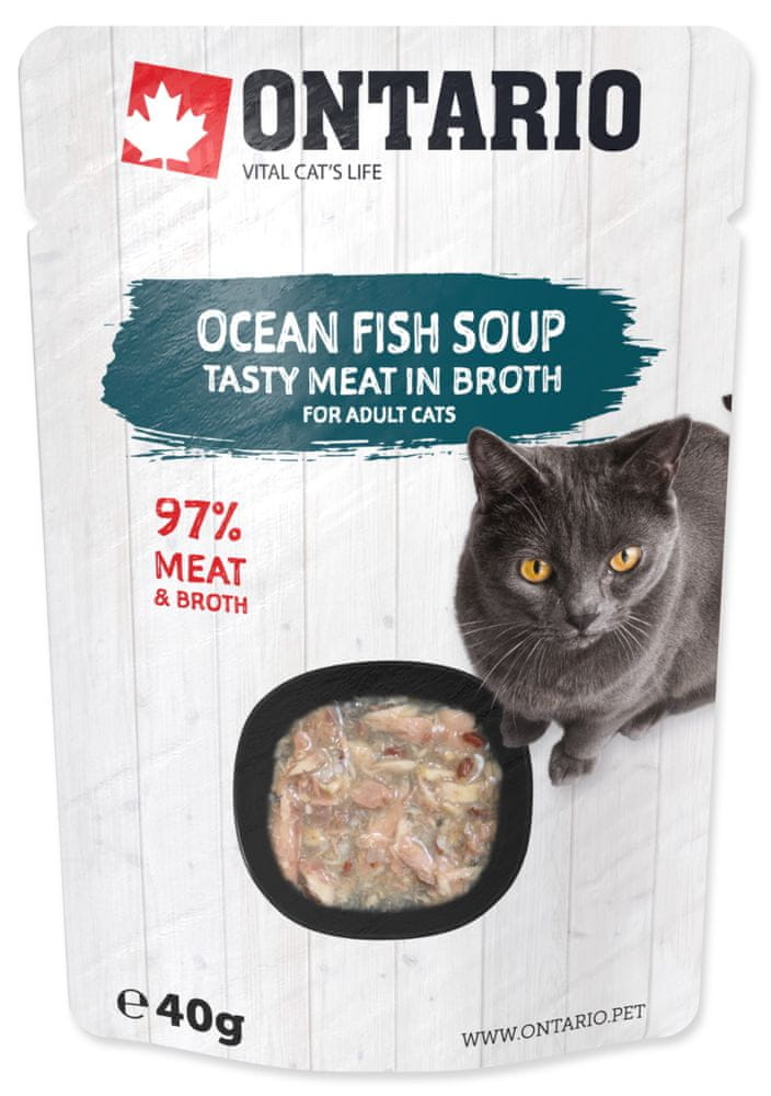 Ontario Cat Soup Ocean Fish with vegetables 12x40 g