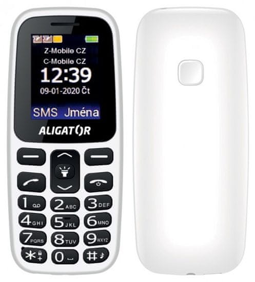Aligator ALIGATOR A220 Senior Dual SIM - Bílý