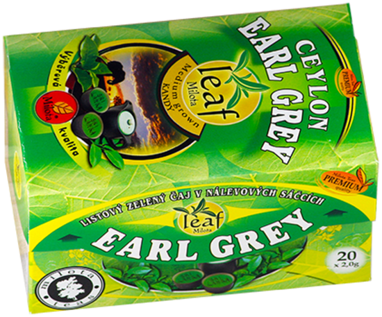 Milota Ceylon green EARLGREY OP 40g(20x2g) LEAF Listový zelený čaj