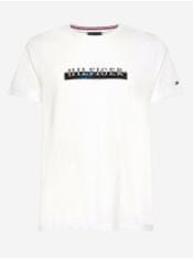 Tommy Hilfiger Bílé pánské tričko Tommy Hilfiger XL