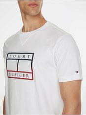 Tommy Hilfiger Bílé pánské tričko Tommy Hilfiger XXL