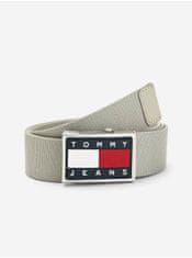Tommy Jeans Světle šedý pánský pásek Tommy Jeans 90