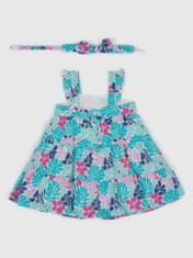 Gap Baby květované šaty s čelenkou 6-12M