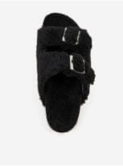 Replay Černé dámské pantofle s umělým kožíškem Replay 36