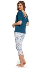 Cornette Dámské pyžamo 448/230 Alice + Ponožky Gatta Calzino Strech, světle modrá, S