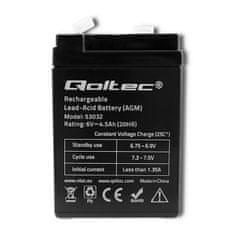 Qoltec Baterie AGM | 6V | 4,5Ah | max. 67,5A
