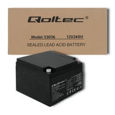 Qoltec Baterie AGM | 12V | 24Ah | max. 360A