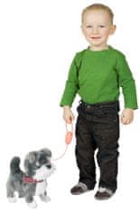 Kids World Interaktivní štěně s vodítkem JX-1422 s hnědým šátkem, samostatně