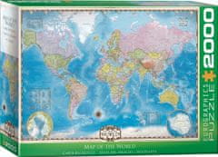 EuroGraphics Puzzle Mapa světa 2000 dílků