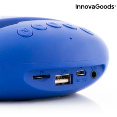 InnovaGoods Bezdrátový reproduktor s držákem na telefony Sonodock, modrý