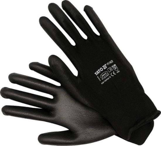 YATO Nylonové rukavice černé 10 7473