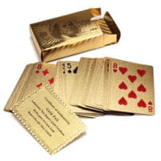 Northix Hrací karty – balíček karet z 24K zlacení, dolar 