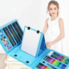 Northix Art Box pro děti, 176 kusů - Modrá 