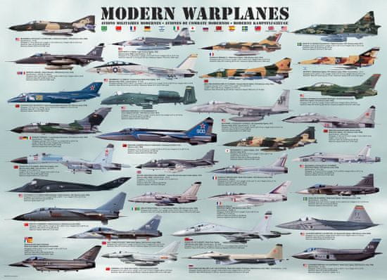 EuroGraphics Puzzle Moderní bojová letadla 1000 dílků