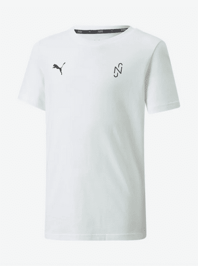 Puma Bílé klučičí sportovní tričko s potiskem na zádech Puma Neymar