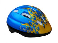 Sulov Dětská cyklo helma SULOV JUNIOR, modrá s plameny HELMA-JUN-M2