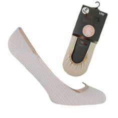Zdravé Ponožky - dámské tvarované pruhované ponožky do balerín Steps LB99 2-pack, béžová