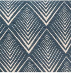 Atmosphera Dekorační povlak na polštář, geometrické vzory, 40 x 40 cm, modrý