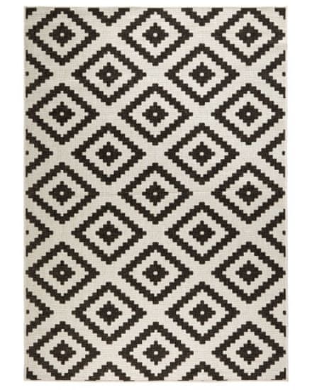 NORTHRUGS Kusový koberec Twin-Wendeteppiche 103129 schwarz creme – na ven i na doma