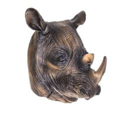 Korbi Profesionální latexová maska Rhino, hlava nosorožce